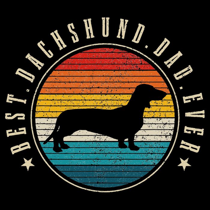 Best Dachshund Dad Ever Funny Doxie Wiener Dog Owner Sustainable Bucket Hat