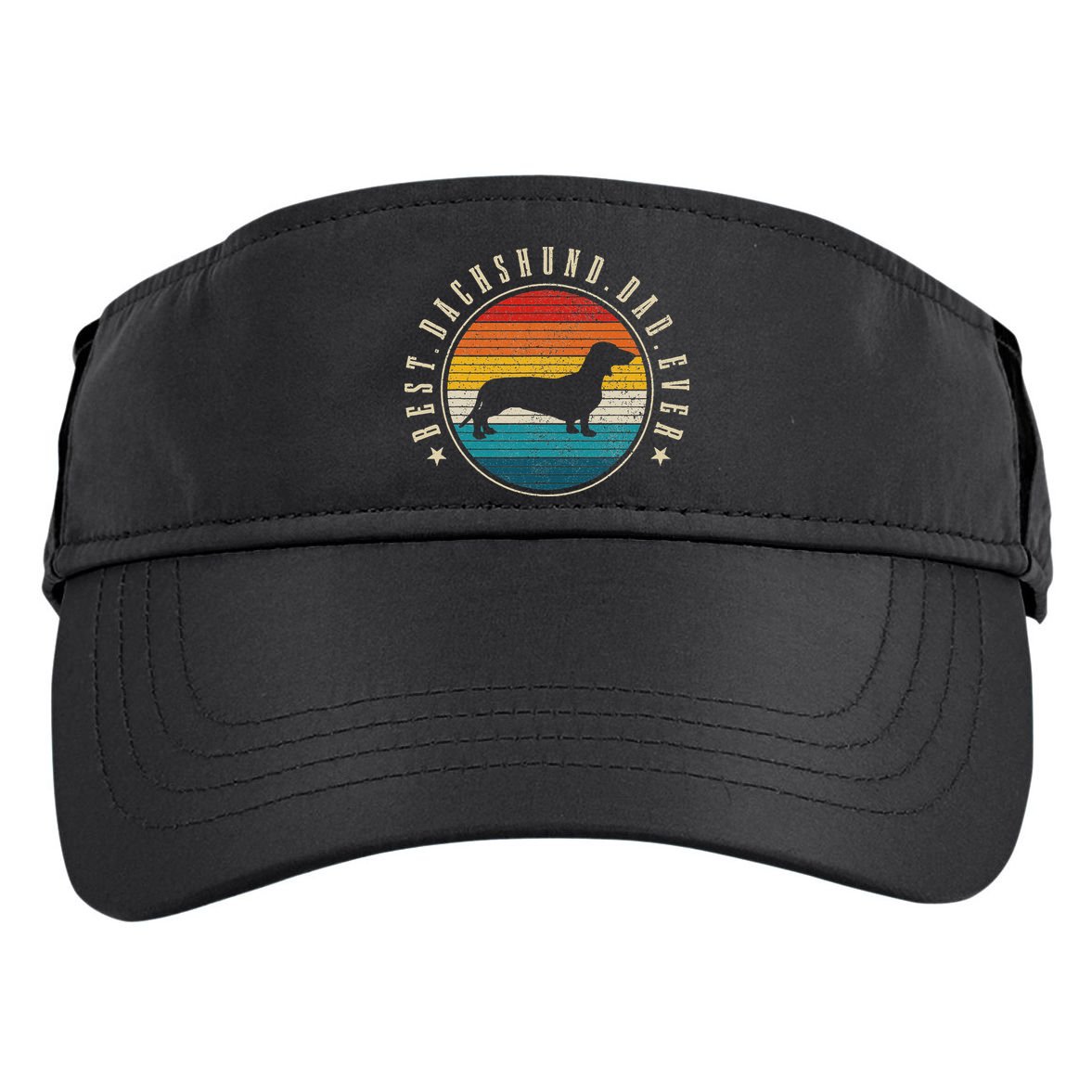 Best Dachshund Dad Ever Funny Doxie Wiener Dog Owner Adult Drive Performance Visor