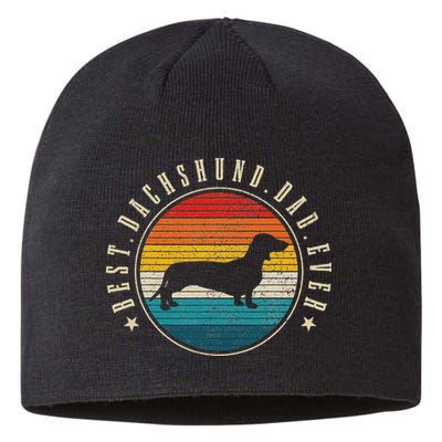 Best Dachshund Dad Ever Funny Doxie Wiener Dog Owner Sustainable Beanie