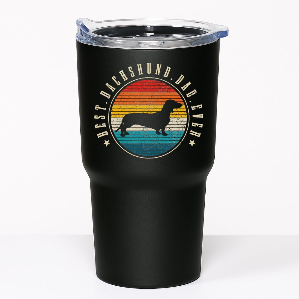Best Dachshund Dad Ever Funny Doxie Wiener Dog Owner Tumbler