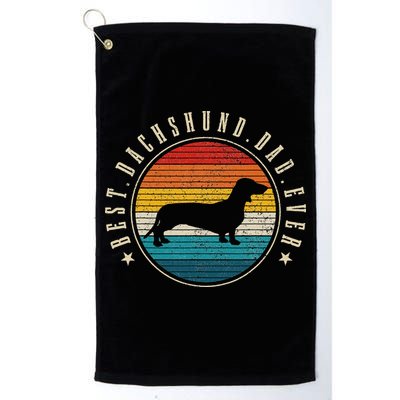 Best Dachshund Dad Ever Funny Doxie Wiener Dog Owner Golf Towel