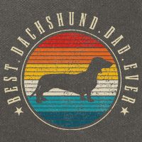 Best Dachshund Dad Ever Funny Doxie Wiener Dog Owner Cotton Canvas Backpack