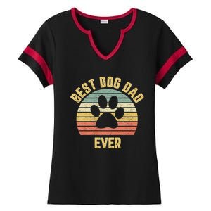 Best Dog Dad Ever Ladies Halftime Notch Neck Tee