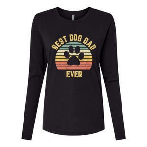 Best Dog Dad Ever Womens Cotton Relaxed Long Sleeve T-Shirt