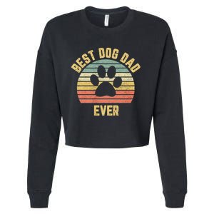 Best Dog Dad Ever Cropped Pullover Crew