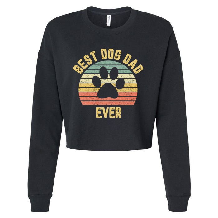 Best Dog Dad Ever Cropped Pullover Crew