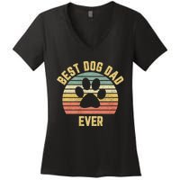 Best Dog Dad Ever Women's V-Neck T-Shirt