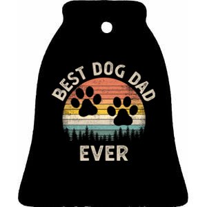 Best Dog Dad Ever Ceramic Bell Ornament