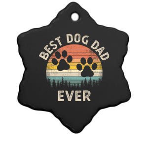 Best Dog Dad Ever Ceramic Star Ornament