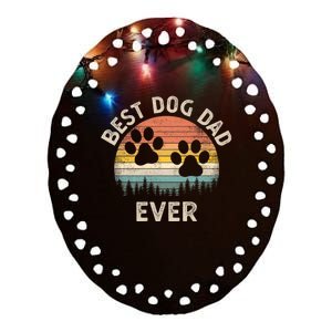 Best Dog Dad Ever Ceramic Oval Ornament