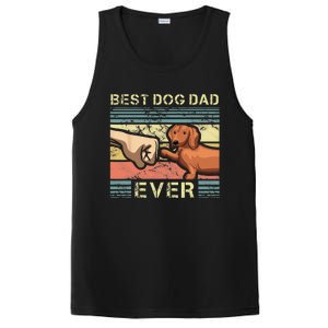 Best Dachshund Dad Ever Funny Wiener Dog Animal Lover Father PosiCharge Competitor Tank