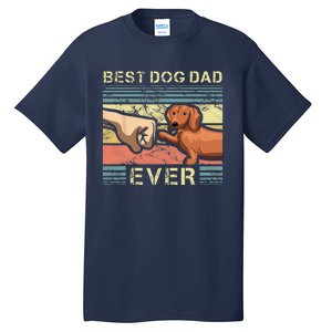 Best Dachshund Dad Ever Funny Wiener Dog Animal Lover Father Tall T-Shirt