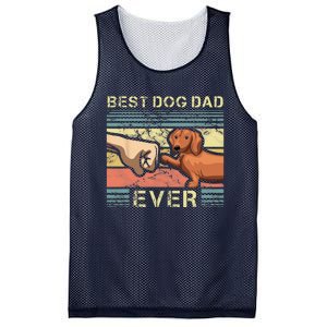 Best Dachshund Dad Ever Funny Wiener Dog Animal Lover Father Mesh Reversible Basketball Jersey Tank