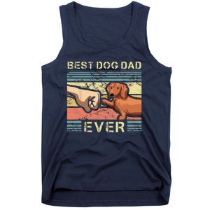 Best Dachshund Dad Ever Funny Wiener Dog Animal Lover Father Tank Top