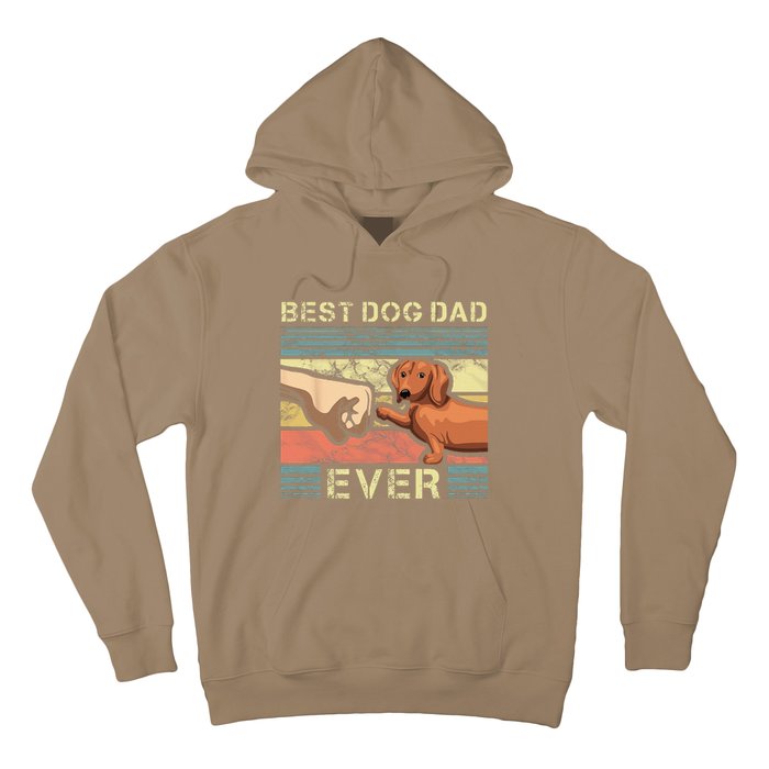 Best Dachshund Dad Ever Funny Wiener Dog Animal Lover Father Hoodie