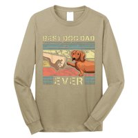 Best Dachshund Dad Ever Funny Wiener Dog Animal Lover Father Long Sleeve Shirt