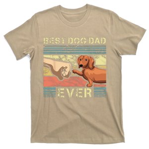 Best Dachshund Dad Ever Funny Wiener Dog Animal Lover Father T-Shirt