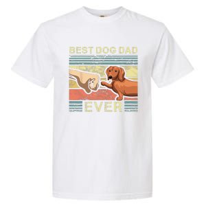 Best Dachshund Dad Ever Funny Wiener Dog Animal Lover Father Garment-Dyed Heavyweight T-Shirt