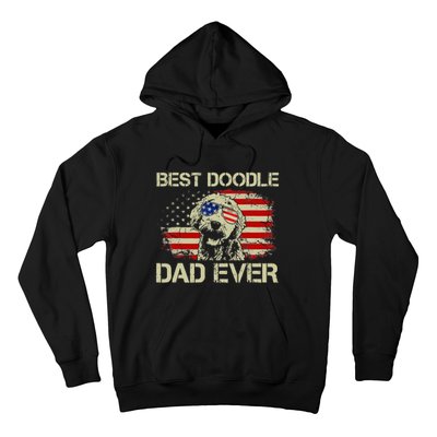 Best Doodle Dad Ever Goldendoodle 4th Of July Gift Hoodie