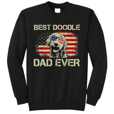 Best Doodle Dad Ever Goldendoodle 4th Of July Gift Sweatshirt