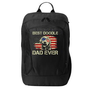 Best Doodle Dad Ever Goldendoodle 4th Of July Gift City Backpack