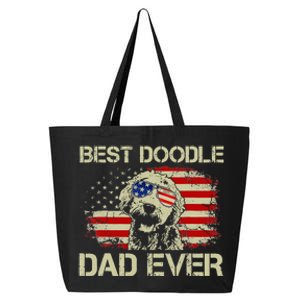 Best Doodle Dad Ever Goldendoodle 4th Of July Gift 25L Jumbo Tote