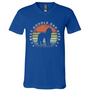 Best Doodle Dad Dog Lover Owner Labradoodle Goldendoodle Meaningful Gift V-Neck T-Shirt