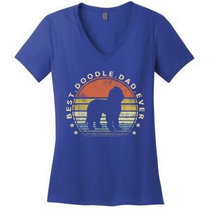 Best Doodle Dad Dog Lover Owner Labradoodle Goldendoodle Meaningful Gift Women's V-Neck T-Shirt