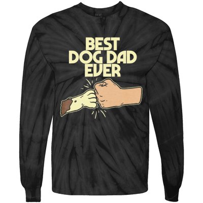 Best Dog Dad Ever Tie-Dye Long Sleeve Shirt