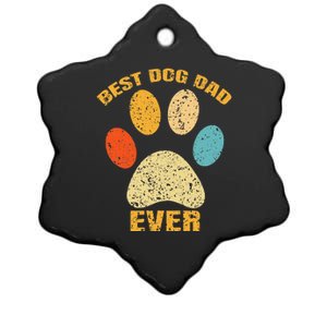 Best Dog Dad Cool Fathers Day Ceramic Star Ornament