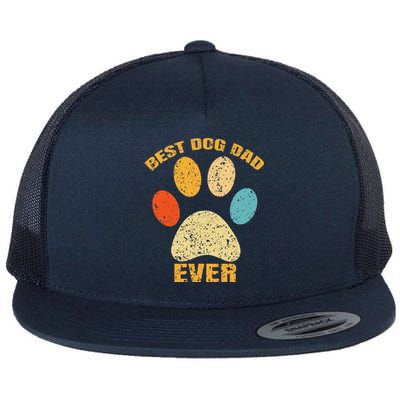 Best Dog Dad Cool Fathers Day Flat Bill Trucker Hat