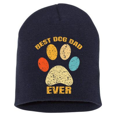 Best Dog Dad Cool Fathers Day Short Acrylic Beanie