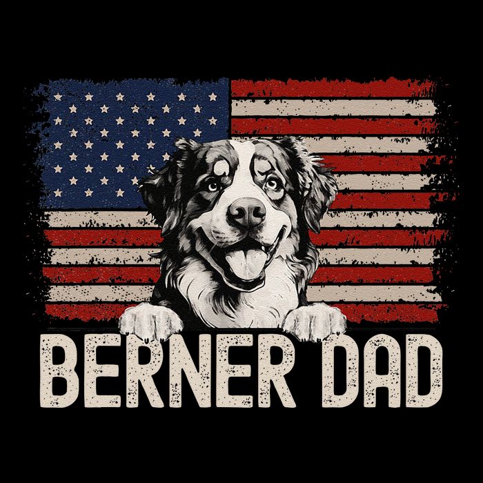Best Dog Dad Ever American Flag Berner Dad Bag