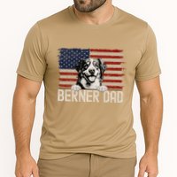 Best Dog Dad Ever American Flag Berner Dad Cooling Performance Crew T-Shirt