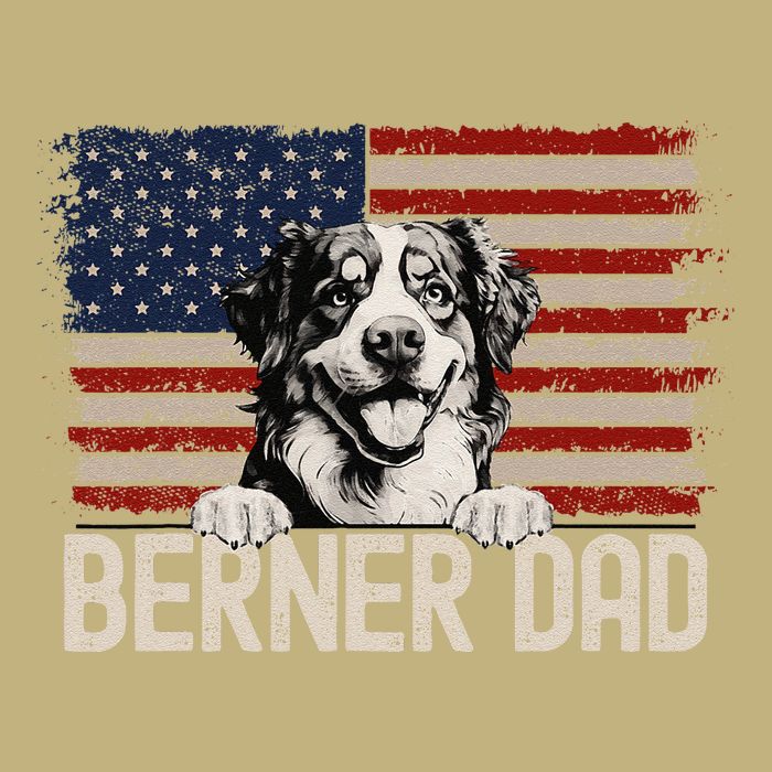 Best Dog Dad Ever American Flag Berner Dad Cooling Performance Crew T-Shirt