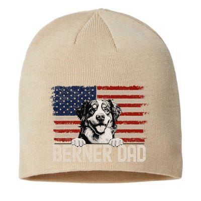 Best Dog Dad Ever American Flag Berner Dad Sustainable Beanie