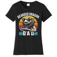 Bearded Dragon Dad Vintage Video Game Lizard Reptile Lover Women's T-Shirt