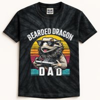 Bearded Dragon Dad Vintage Video Game Lizard Reptile Lover Kids Tie-Dye T-Shirt