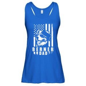 Berner Dog Dad American Flag Funny Gift For Best Father Daddy Great Gift Ladies Essential Flowy Tank