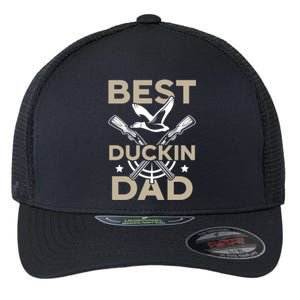 Best Duckin Dad Duckaholic Waterfowl Hunting Fathers Day Gift Flexfit Unipanel Trucker Cap