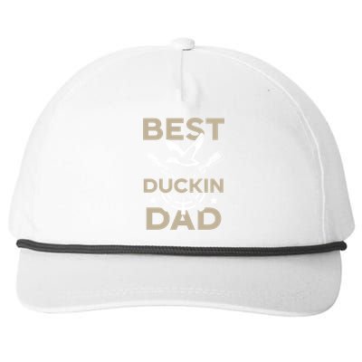 Best Duckin Dad Duckaholic Waterfowl Hunting Fathers Day Gift Snapback Five-Panel Rope Hat