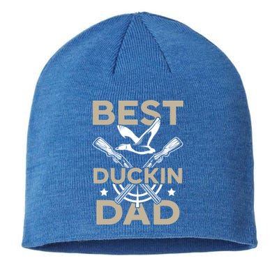 Best Duckin Dad Duckaholic Waterfowl Hunting Fathers Day Gift Sustainable Beanie