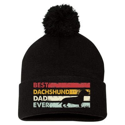 Best Dog Dad Ever Father Wiener Sausage Dog Dachshund Pom Pom 12in Knit Beanie