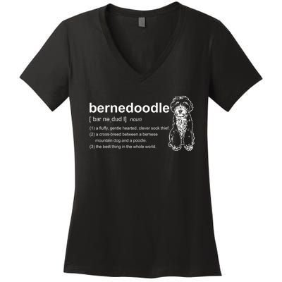 Bernedoodle Dog Definition Bernedoodle Women's V-Neck T-Shirt