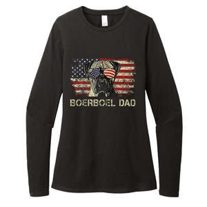 Boerboel Dad Dog Lovers American Flag 4th Of July Womens CVC Long Sleeve Shirt