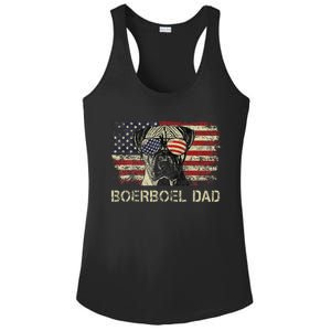 Boerboel Dad Dog Lovers American Flag 4th Of July Ladies PosiCharge Competitor Racerback Tank