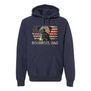 Boerboel Dad Dog Lovers American Flag 4th Of July Premium Hoodie