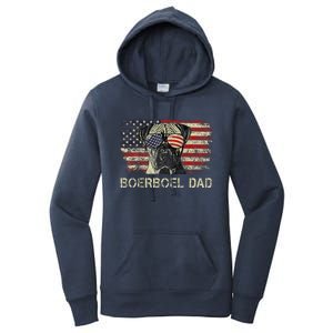 Boerboel Dad Dog Lovers American Flag 4th Of July Women's Pullover Hoodie