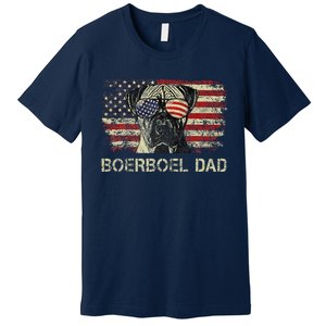 Boerboel Dad Dog Lovers American Flag 4th Of July Premium T-Shirt