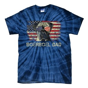 Boerboel Dad Dog Lovers American Flag 4th Of July Tie-Dye T-Shirt